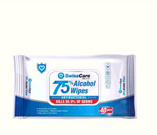SwissCare 40 Pack Antibacterial Wipes*