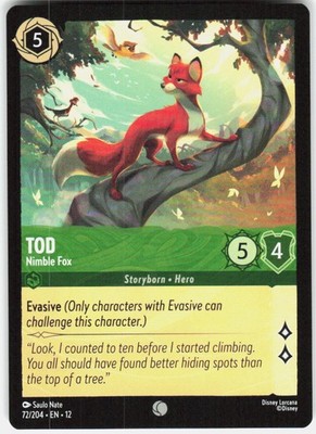 Tod Nimble Fox 72/204 Wilds Unknown Disney Lorcana
