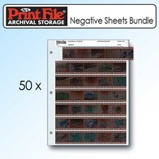Printfile 357B25 35mm Film Negative Storage Sheets 7 Strip - 2 Packs of 25
