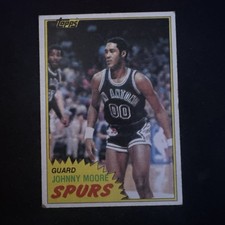 1981 TOPPS BASKETBALL #103 JOHNNY MOORE ROOKIE CENTERED MINT (A406)