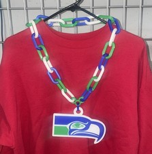 Seattle Seahawks HYPE Chain w/ Pendant 3D 32” printed Super Bowl Fast Shipping!!
