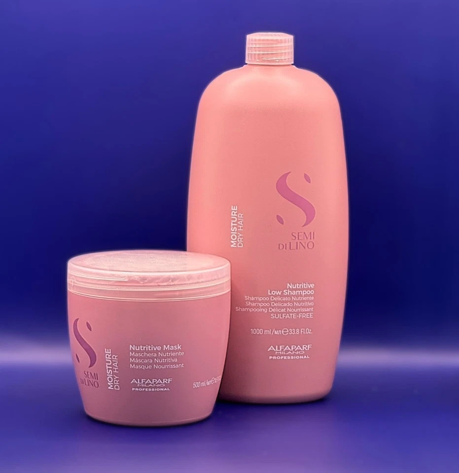 ALFAPARF MILANO ALFAPARF Semi Di Lino MOISTURE NUTRITIVE Low Shampoo 1000ml & Maske 500ml