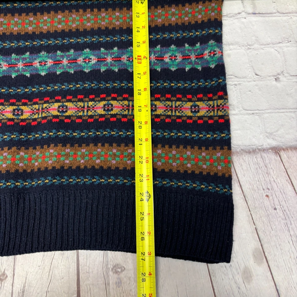 Suéter suéter 100 % lana J Crew para hombre talla grande Fair Isle D032 -1 Foto 4 de 4
