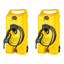 Scepter Flo N Go Duramax 14 Gal Diesel Fuel Tank Container Pump, 2 Pack, Yellow
