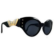 Vintage 80s LE CLUB Actif Sunglasses Black Gold Silver RARE CHUNKY RETRO SLEAZE