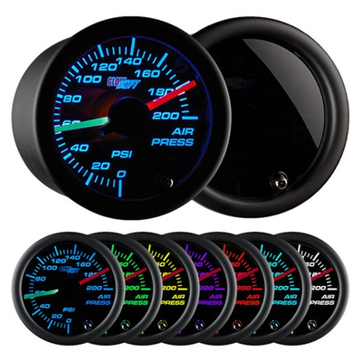#ad GlowShift Dual Analog Air Pressure Suspension Gauge Kit w Sensor Tinted 7 $129.99
