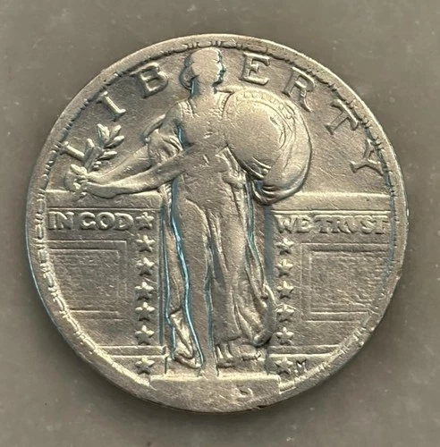 1923-P Standing Liberty Quarter - G - Good - 90% Silver