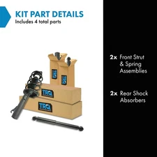 TRQ Front & Rear Complete Strut Assembly & Shock Absorber Kit for Transit