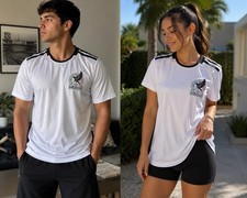 Mexico Soccer Fan Shirt - White & Black Colors