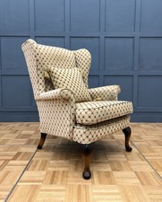 * Wingback Armchair With Cabriole Legs For Reupholstery