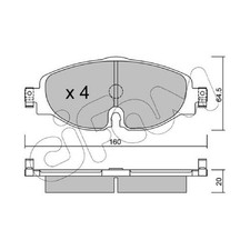 Satz Bremsbeläge Bremsklötze vorne für Seat Ateca KH7 Leon 5F1 KL1 KL8 | 2437
