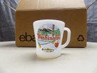 Vintage Federal Heat Proof Milk Glass Coffee Cup Mug Washington State Souvenir