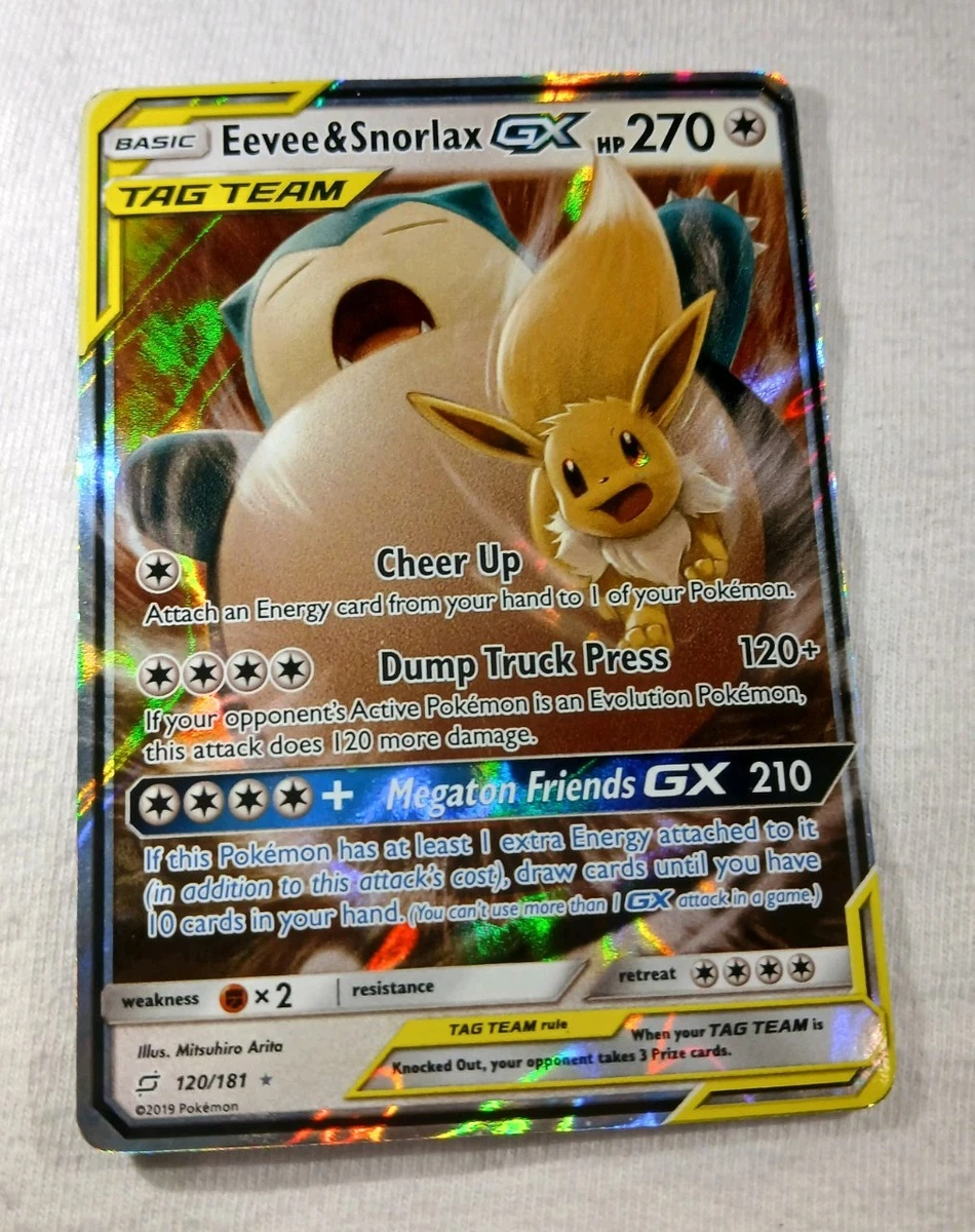 Eevee & Snorlax GX 120/181 Sm-Team Up for sale | eBay