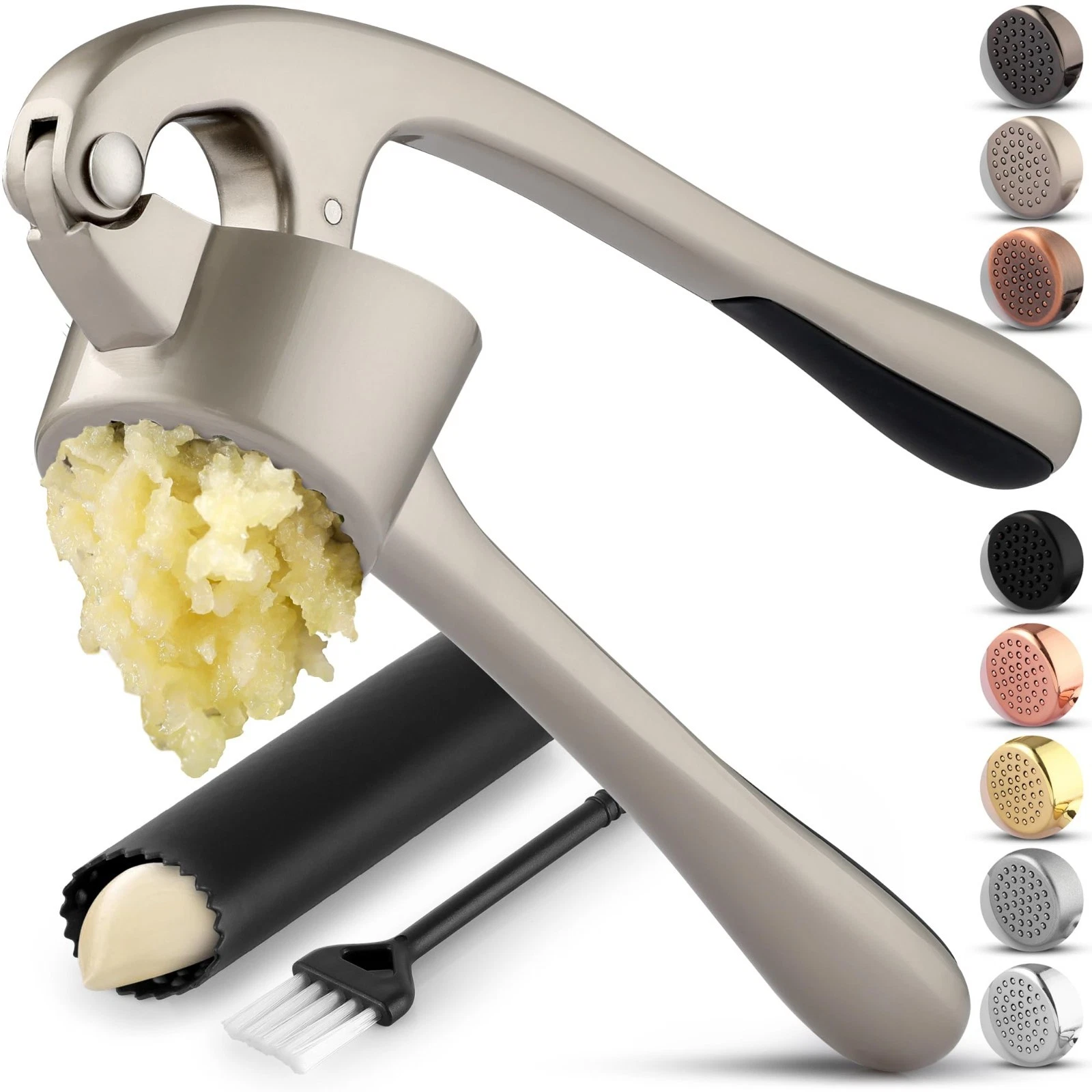 Premium Garlic Press Set Rust-Resistant,Easy-Squeeze Mincer with Silicone Peeler
Opens in a new wind