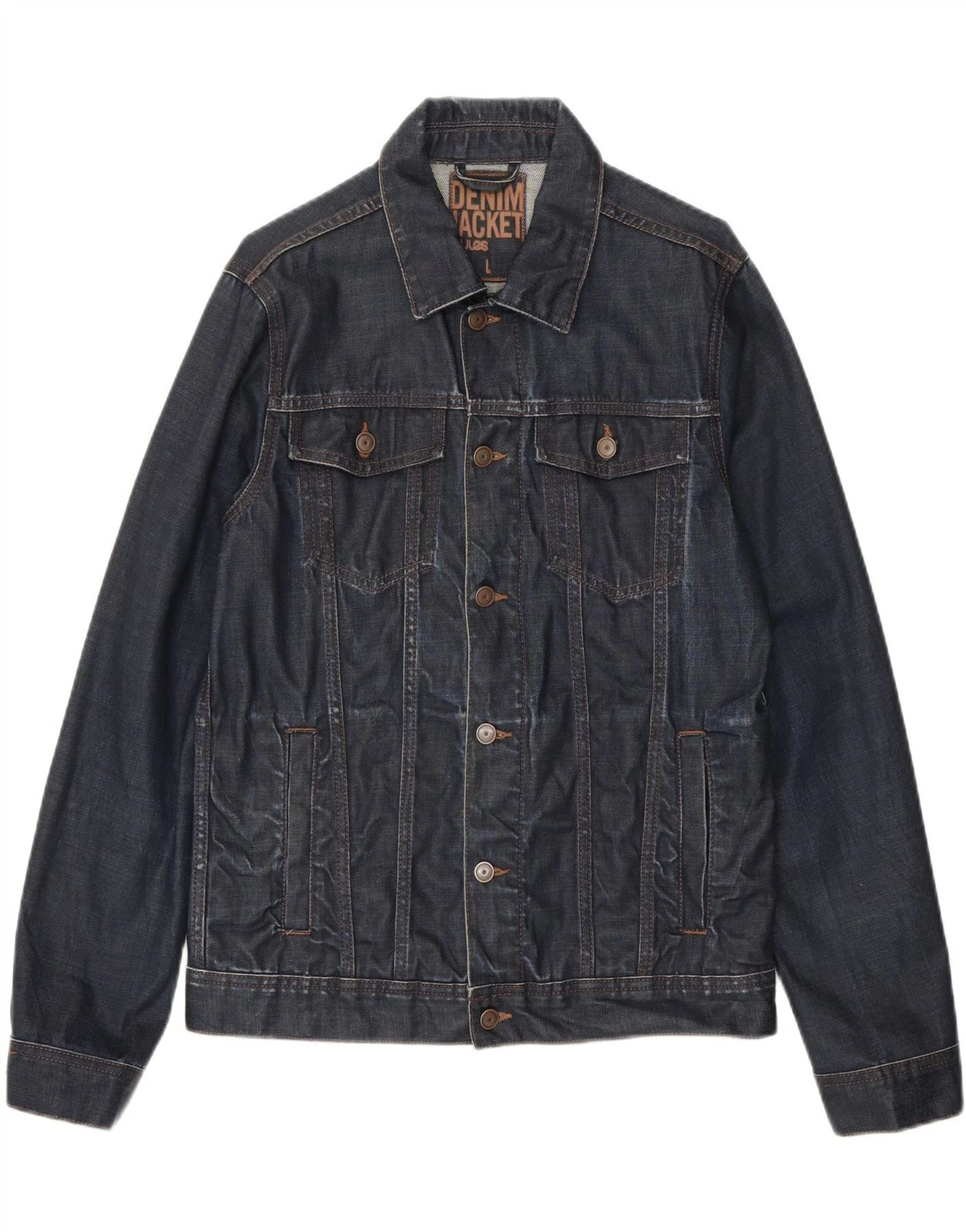 Jules Mens Denim Jacket UK 40 Large Navy Blue CI01