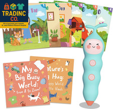 Talking Pen Book Set, Learn to Read Sound Books, 8 Tap to Read Audio Books, 600 