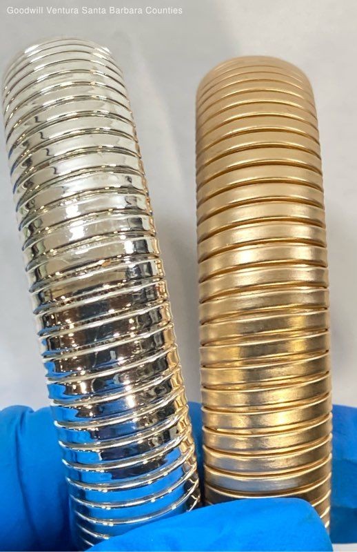 2 Stretchable Coiled Bangle Bracelets - image 2