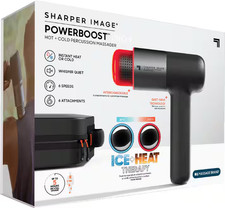 Sharper Image PowerBoost Pro Compact Hot  Cold Percussion Massager New/Sealed
