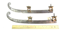 antique vintage ice skates metal brass Dutch 1860