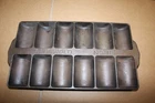 Antique or Vintage Griswold Cast Iron #11 Wide Band French Roll Pan, Corn Bread,