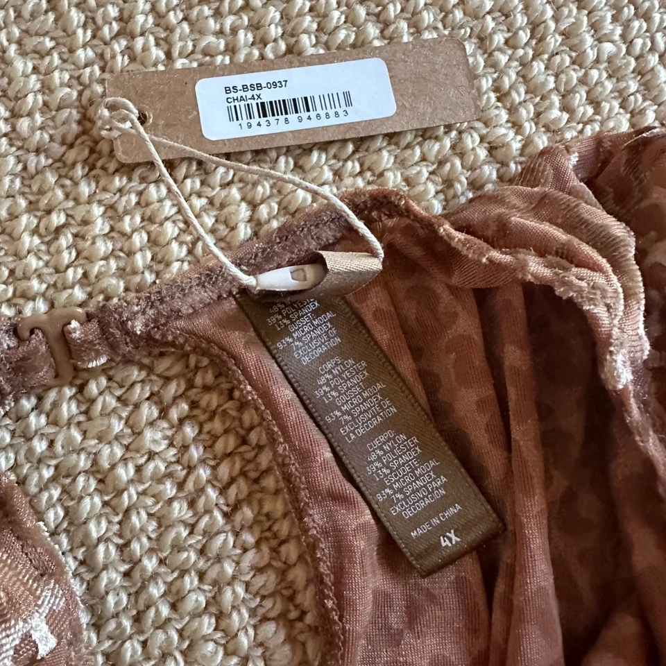 Body Guante Skims Chai Terciopelo Logo, Talla 4X Nuevo con Etiquetas Foto 3 de 3