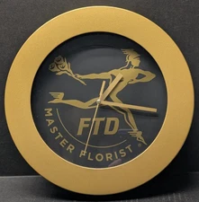 FTD Master Florist Flower Shop Wall Clock 11.5" Works