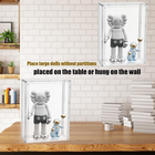 Clear Hobby Figure Display Case w/ Magnetic Door Stackable Storage Box Shelf