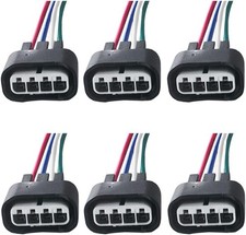 Ignition Coil Female Connector Plug Pigtail Harness 6pcs Compatible with Toyota