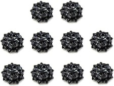 5 Pcs Black Rhinestone Buttons Shank Diamante Accessories DIY for Wedding Dec...
