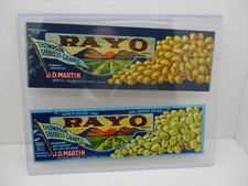 2 Vintage 1920's - RAYO GRAPE Crate LABELS J. D. Martin