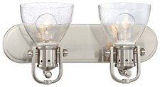 Minka Lavery 2 Light Bathroom Vanity, Brushed Nickel