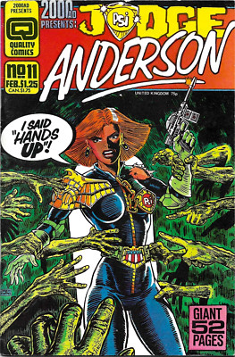 2000AD PRESENTS JUDGE ANDERSON #11 (VOL 2)  QUALITY COMICS  FEB 1987  VG