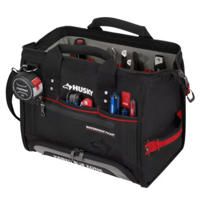 16 In. Large Mouth Tool Bag with Parts Bin Zone | eBay
