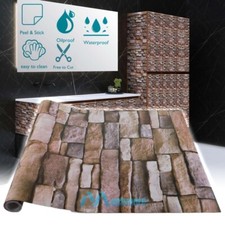 10ft Wallpaper Peel Stick Realistic Brick Rock Stone Self Adhesive Contact Paper