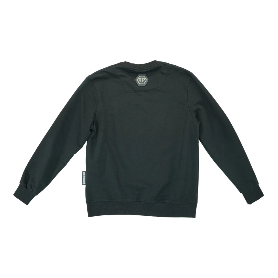 Sudadera Philipp Plein Para Hombre Negra Calavera con Estrás Serpiente Rara Talla Grande Foto 2 de 4