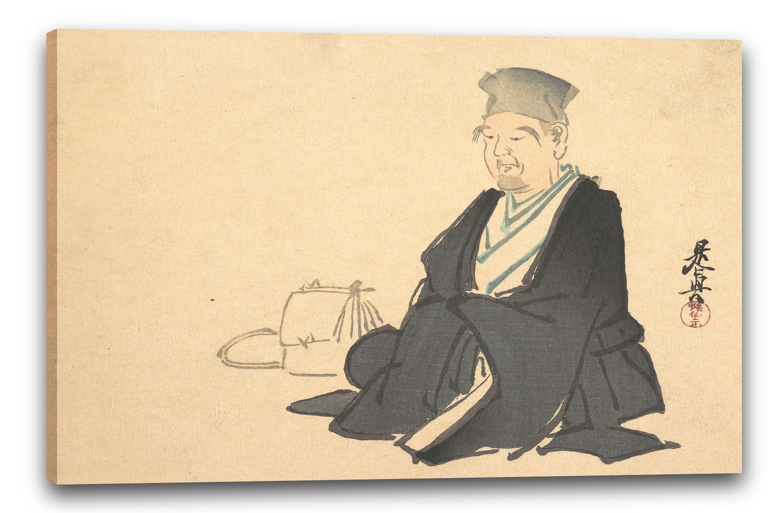 Lienzo/Marcos Shibata Zeshin - Retrato de Rikyk (?)