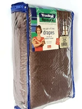 Linens N Things KANZAN Pair of Lined Drapes 80" x 84" w/ tiebacks Trading Spaces