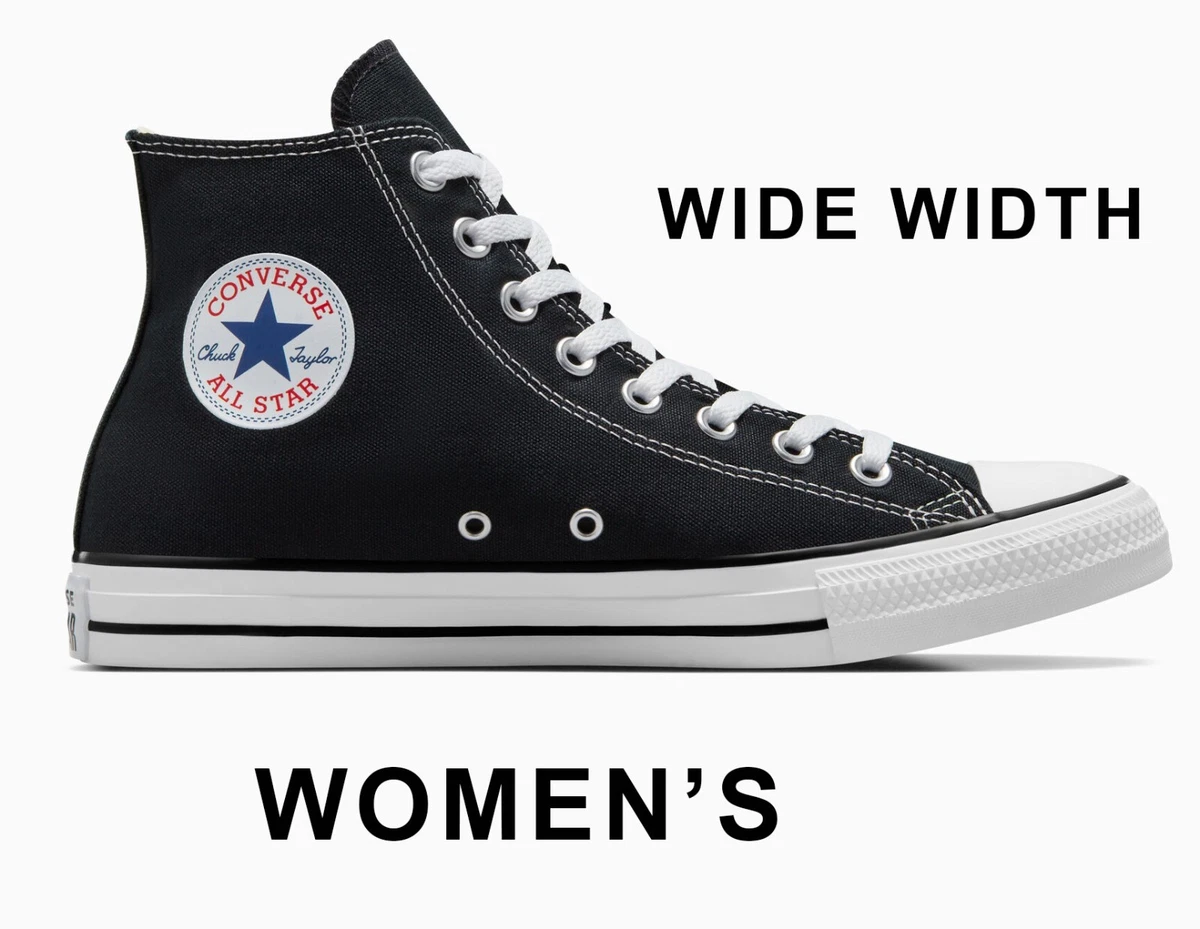 CONVERSE Women&#039;s WIDE WIDTH Chuck Taylor All star High Top Sneaker Canvas Upper |