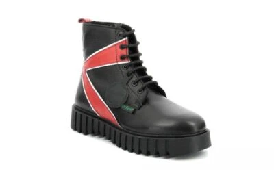 KicKers Bottine Kick Fabuleux Noir Rouge 910624-5083 - Photo 1/4