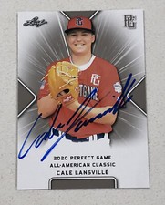 Cale Lansville Signed 2020 Perfect Game Classic Auto Card Autographed RC PGAA