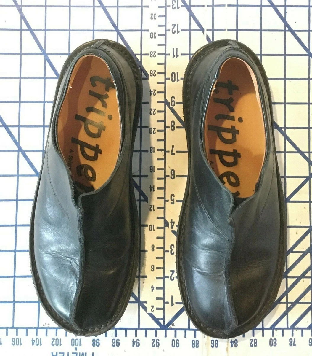 Trippen Black 'Rhino' leather shoes 39 8.5 Trippen soles