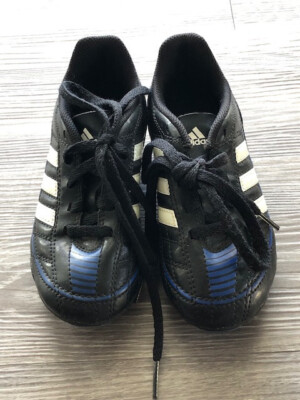 Adidas Puntero Kids Black/Blue/White Soccer Cleats/Shoes (Size