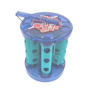 Bakugan Bakurack Spinning Carrying Case w/ 5 Blue Green Bakuclips