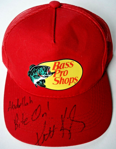 Keith Karajecz HOF Signed Bass Pro Shops Snapback Mesh Youth Hat Walleye Fish - Picture 2 of 9