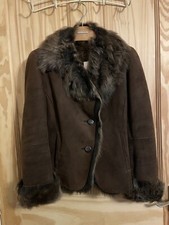 Joseph Women Brown Fur Coat Size 36