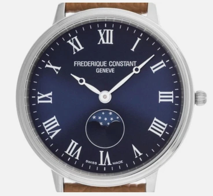 Reloj Frederique Constant Unisex Clásico Luna Cuarzo Marrón 38 MM FC-206RN3S6 Foto 3 de 4
