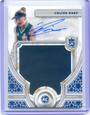 2024 Topps Royalty Tennis CELINE NAEF RC ROOKIE RELIC AUTO BLUE PARALLEL #7/25