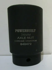 1 New POWERBUILT 1/2" 36MM Axle Nut Socket 648472