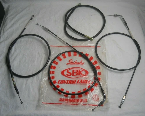 Honda NOS CX500, 1978-81, Complete CABLE SET of four, 6" over, aftermarket. S-90