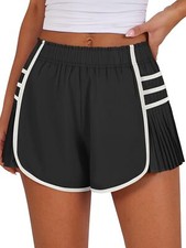 Womens Workout Shorts Flowy Pleated Athletic Running Skort 2024 Trendy Summer...